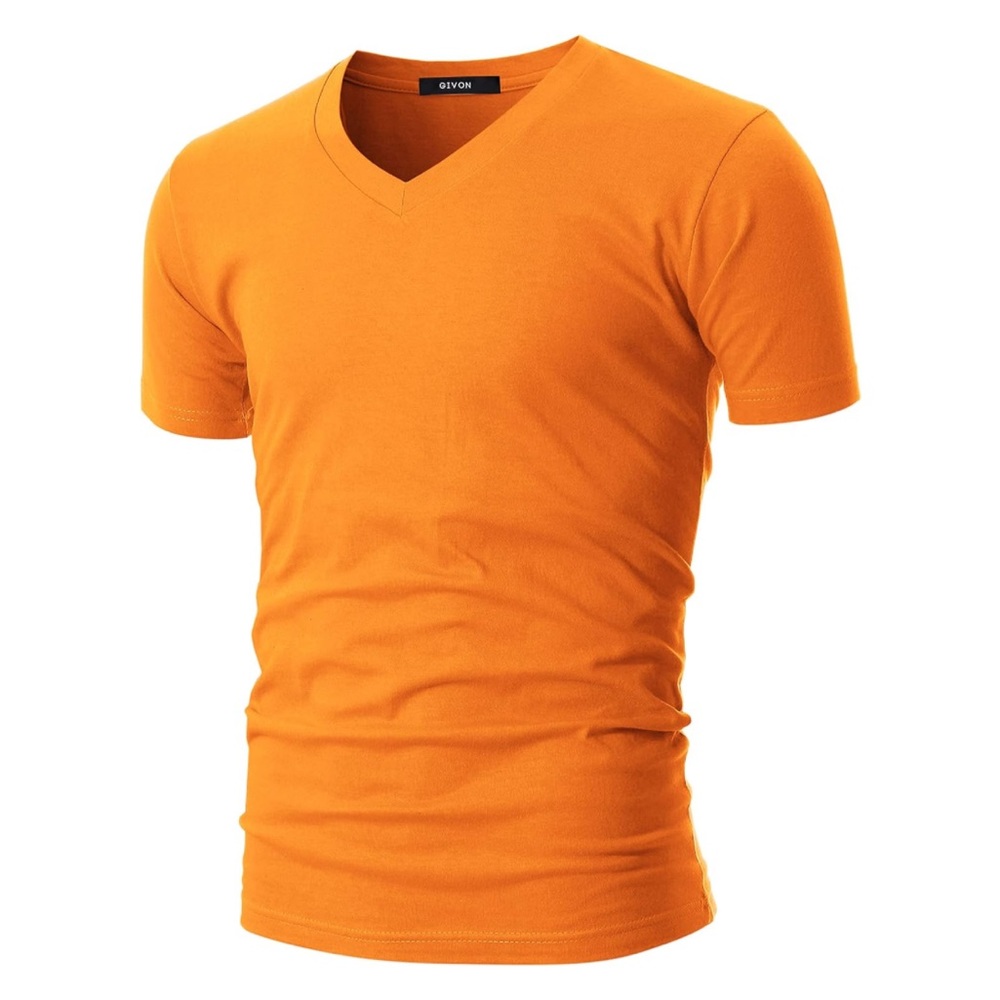 GIVON Mens Slim Fit ComfortSoft Cotton Short‎ Sleeve Lightweight V Neck T-Shirt